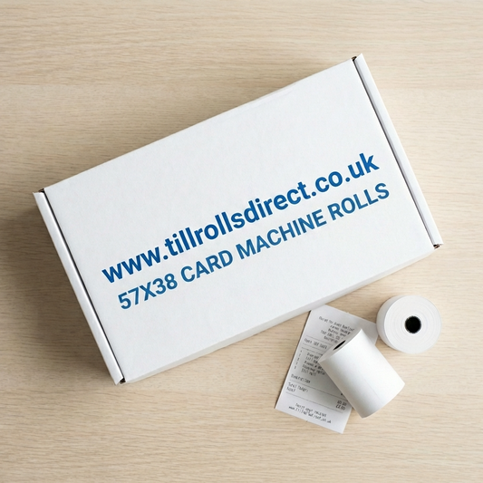 57 x 38 x 12.7 Core Thermal Rolls Boxed 20s