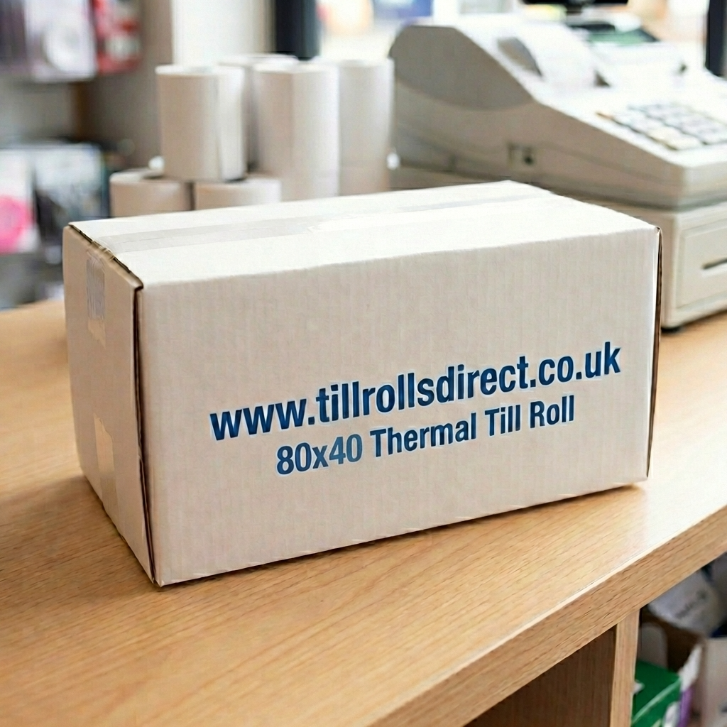80 x 40 x 12.7 Core Thermal Till Rolls Rolls Boxed 20s