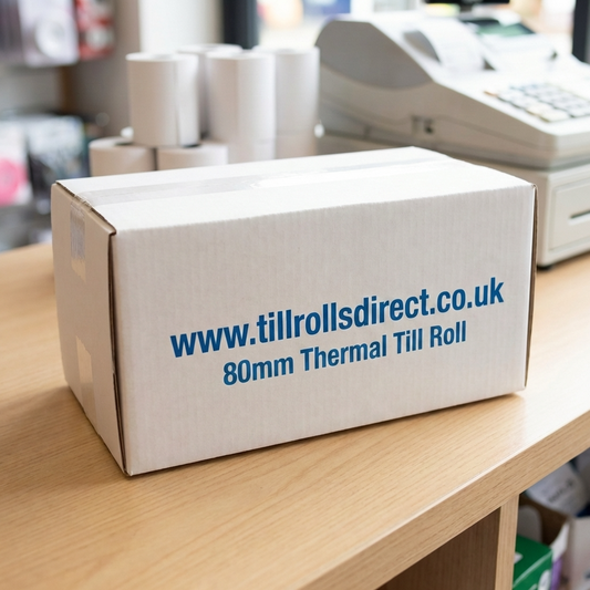 80 x 80 x 12.7 Core Thermal Rolls Boxed 10s