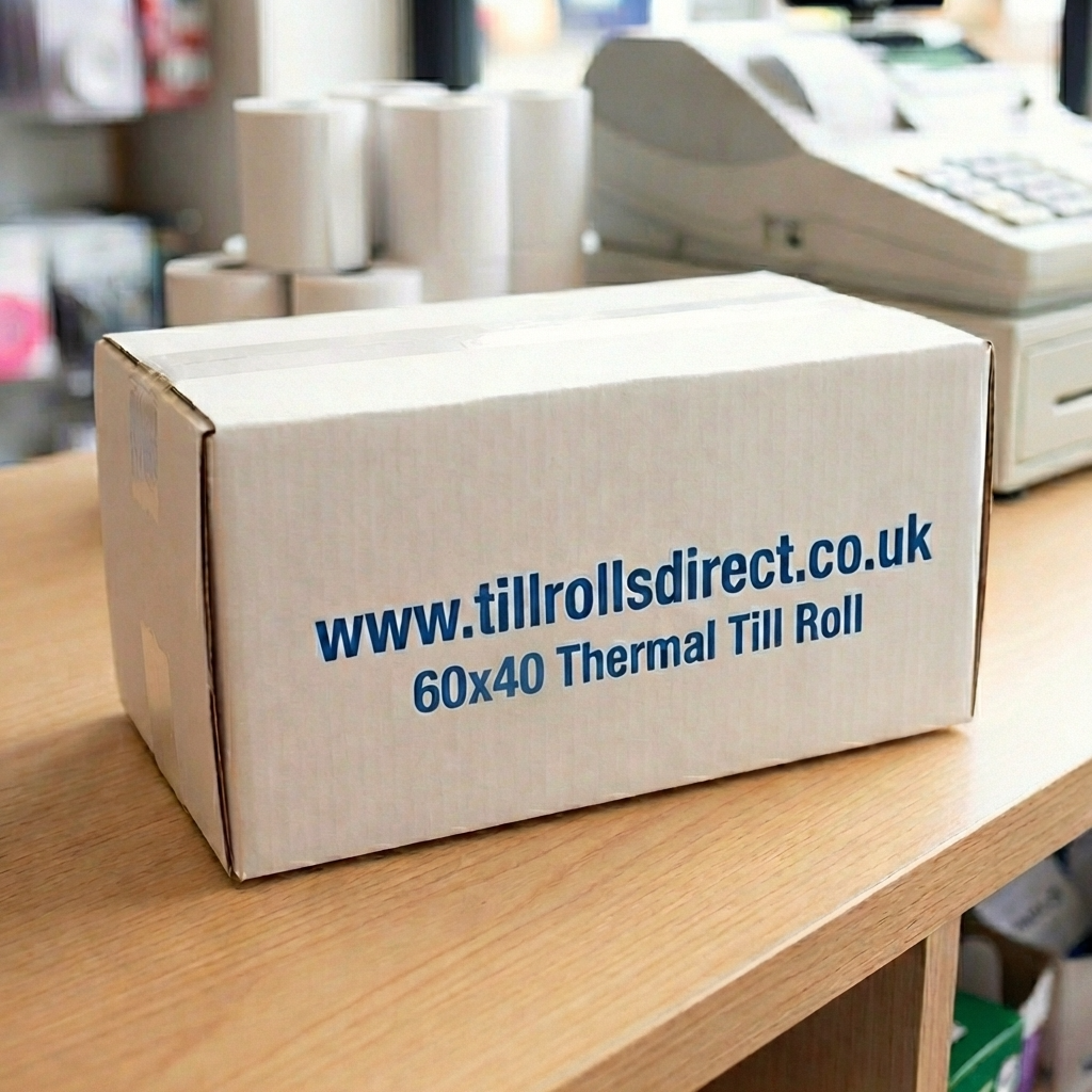 60 x 40 x 12.7 Core Thermal Rolls Boxed 20s
