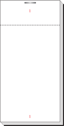 PAD12 White Single Part, 100 Sheet, 2 1/2 x 5'' (4'' Tear Out) Numbered 1-100 In Red, Boxed 100's