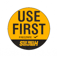 Freezrite Use First Fluro Orange 32mm Labels