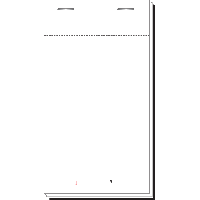 White Two Part End Fold, 50 Leaves In Duplicate, Carbon Sheet Fitted, 3''x 5 1/2'' (4 1/2'' Tearout) Numbered Twice 1-50 In Red Boxed 100's