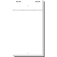 White Single Part, 100 Sheet, 3 x 5 1/2'' (4 1/2'' Tear Out) Numbered 1-100 In Red, Boxed 100's