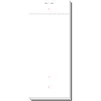 White Single Part, 100 Sheet, 2 1/2 x 6'' (2 1/2 x 4 1/2'' Tear Out With Additional 1'' Tear Out) Numbered 1-100 In Red In 3 Positions, Boxed 100's