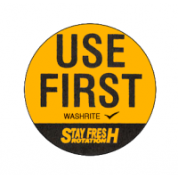 Washrite Use First 32 Diam Orange Label